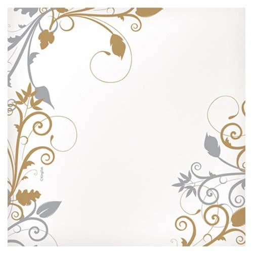 Bella Vite Shimmer Lunch Napkins, elegant disposable napkins with a shimmer finish. Ideal for weddings, birthdays, and upscale events. Soft, absorbent, and stylish for any table setting.
