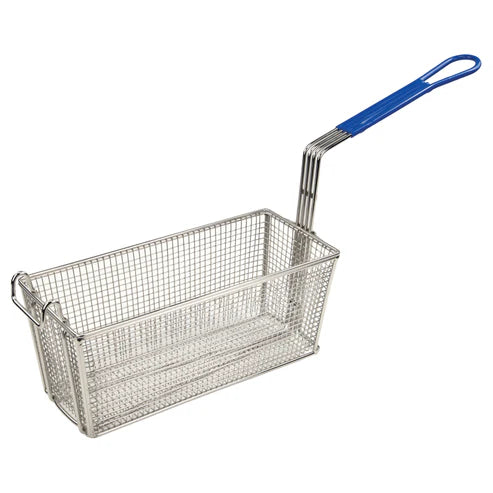 Winco FB-20, 13-1/4" x 5-5/8" x 5-5/8", 10" Blue Hdl Fry Basket