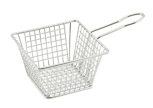 Winco FBM-32R to 554S 3-3/4x2-7/8" to 5"x5"x3" Round, Rectangular and Square Mini Fry Basket