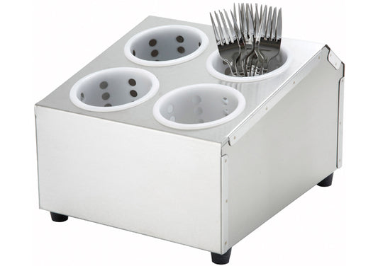Winco FC-4H/FC-6H, 4 & 6 Holes, 2 Tiers Stainless Steel Flatware Cylinder Holder