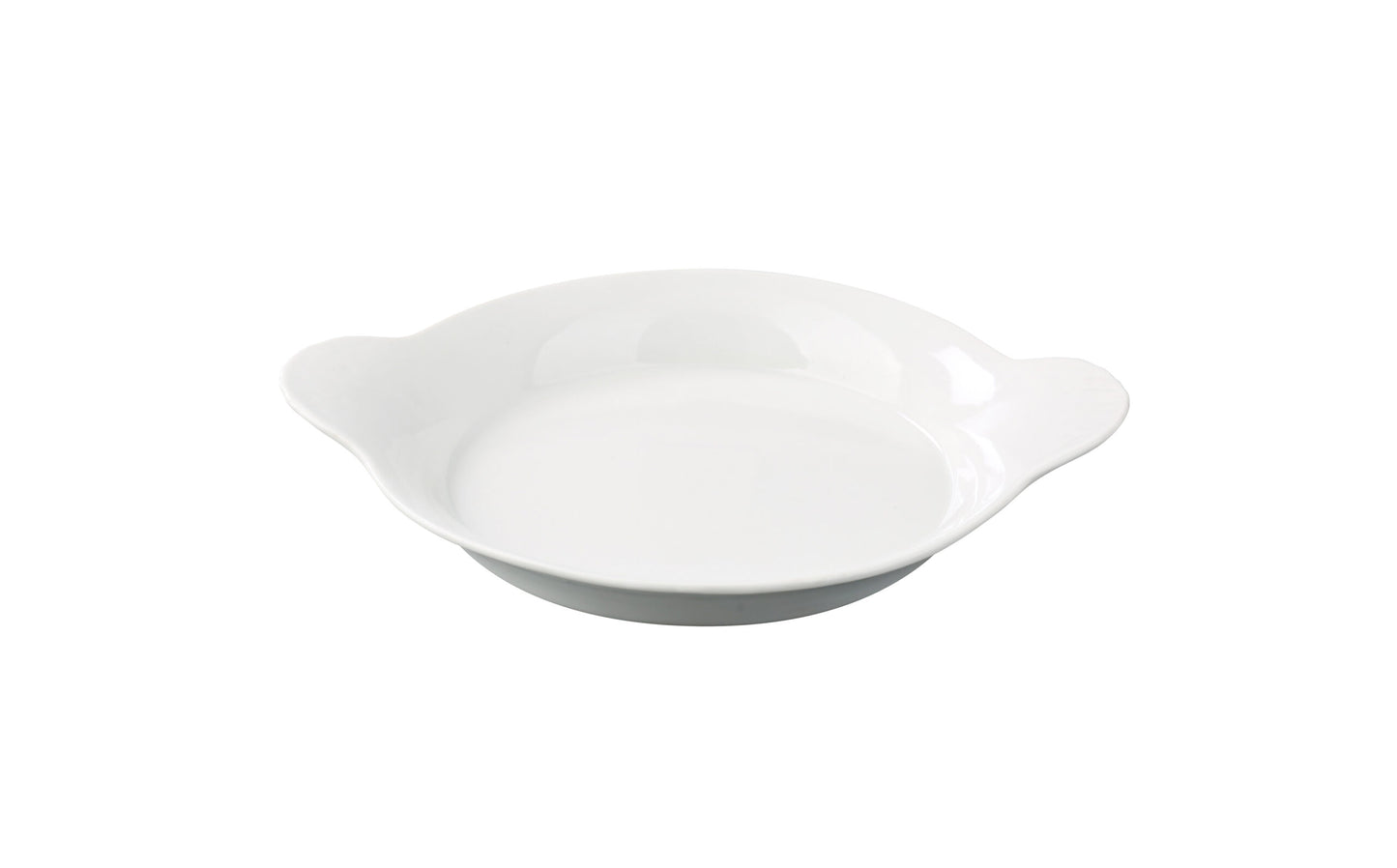 Yanco French Handled Dish FH-7 is a stylish and practical addition to any dining setting. Designed for easy handling, this dish is perfect for serving casseroles, soups, and baked dishes alongside salads or other accompaniments. Crafted from high-quality American white porcelain, it offers durability and a smooth glaze finish for an elegant presentation. 