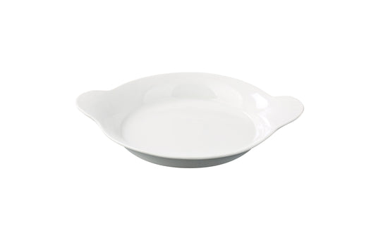Yanco French Handled Dish FH-10 is a stylish and practical addition to any dining setting. Designed for easy handling, this dish is perfect for serving casseroles, soups, and baked dishes alongside salads or other accompaniments. Crafted from high-quality American white porcelain, it offers durability and a smooth glaze finish for an elegant presentation. Safe for use in the oven, microwave, and dishwasher, this handled dish ensures both convenience and versatility in restaurants, banquet halls, and cafés.
