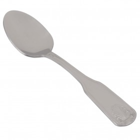 seaside teaspoon, stainless steel stanton trading 6 3/8" heavy weight, durable flatware set with elegant shell and coastal inspired design handle enhances any table setting.