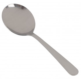 windsor bouillon spoon, stainless steel stanton trading 5 7/8" medium weight, durable flatware set with elegant and polished design handle, perfect for restaurant or any dining setup.