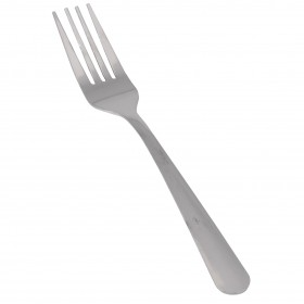 windsor dinner fork, stainless steel stanton trading 7 1/8" medium weight, durable flatware set with elegant and polished design handle, perfect for restaurant or any dining setup.
