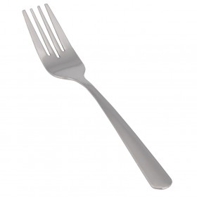 windsor salad fork, stainless steel stanton trading 6 1/8" medium weight, durable flatware set with elegant and polished design handle, perfect for restaurant or any dining setup.
