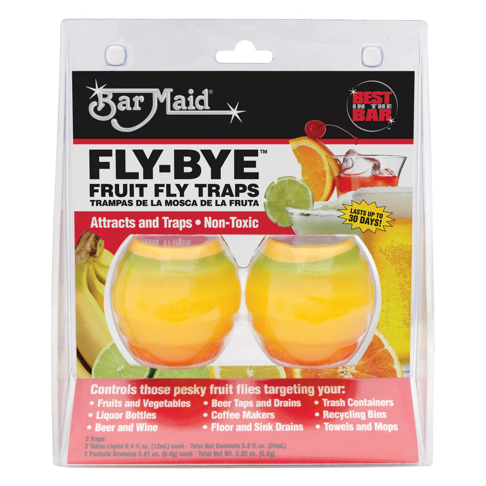 Winco FLY-BYE, 2 Traps/Pack, 6/Case Non-Toxic  Bar Maid Fruit Fly Traps