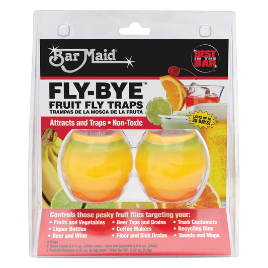 Winco FLY-BYE, 2 Traps/Pack, 6/Case Non-Toxic  Bar Maid Fruit Fly Traps