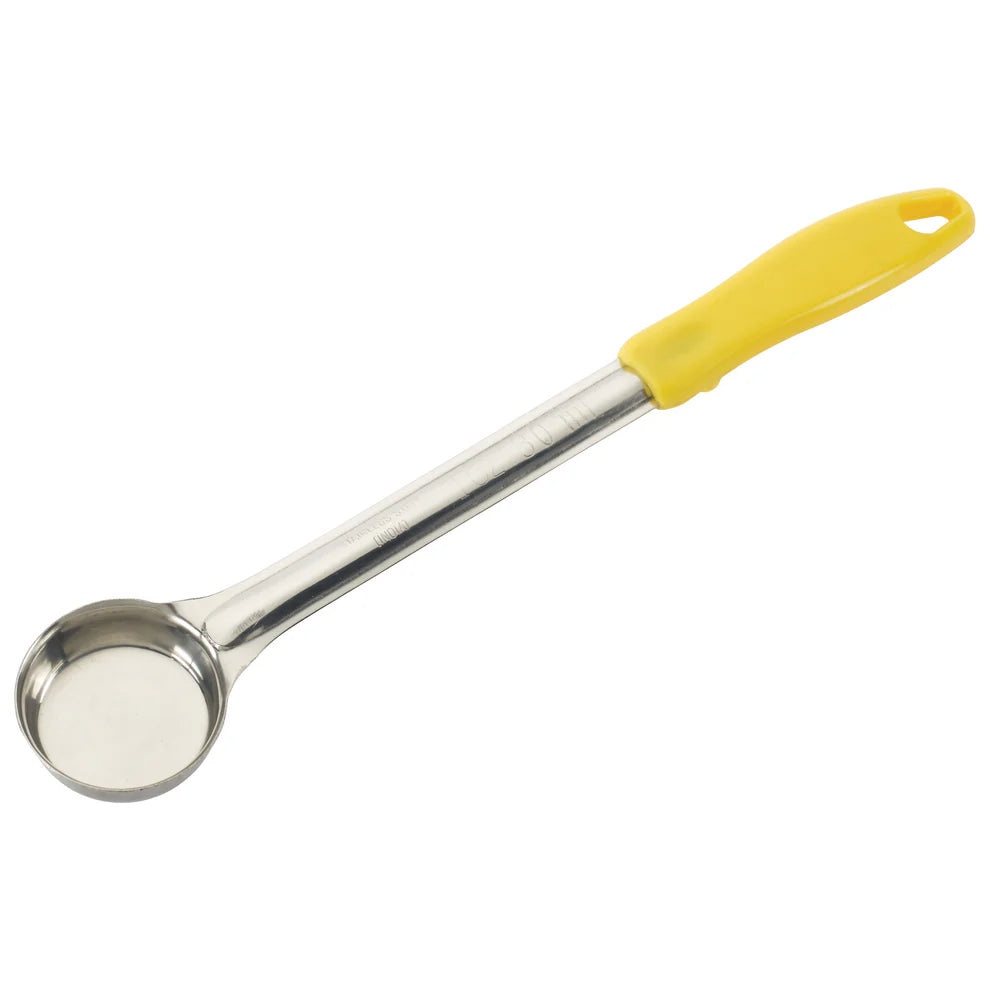 Winco FPP-1 to FPS-8, 1-8oz S/S One-piece Diff Colors Perf Food Portioner
