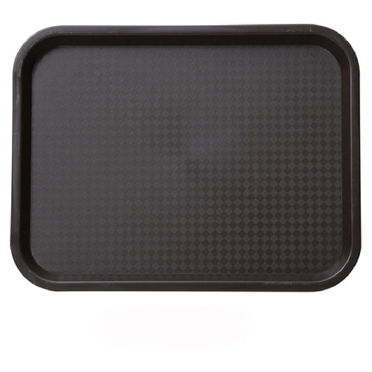 Yanco Fast Food Tray With Handle FT-14BR feature a durable plastic construction with a non-slip surface, ensuring secure transport of food and beverages. Designed for heavy use, they are perfect for restaurants, cafeterias, catered events, or home dining. The brown color adds a modern touch, while the rectangular shape provides ample space for serving meals, drinks, or appetizers. Lightweight and easy to handle, these trays are ideal for fast-paced environments and frequent use.