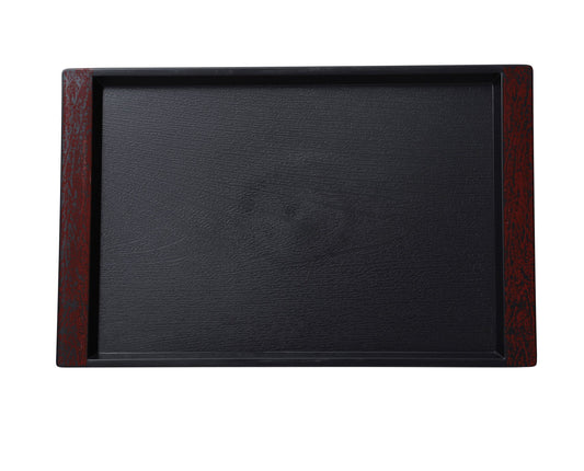 Yanco Serving Tray With Color Handle FT-18 feature a durable plastic construction with a non-slip surface, ensuring secure transport of food and beverages. Designed for heavy use, they are perfect for restaurants, cafeterias, catered events, or home dining. The black and red color combination adds a modern touch, while the rectangular shape provides ample space for serving meals, drinks, or appetizers. Lightweight and easy to handle, these trays are ideal for fast-paced environments and frequent use.