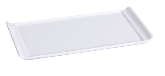 Yanco Rectangular Display Plate FU-1314 6/Pcs is an elegant and versatile addition to any restaurant or banquet hall. Measuring 13" Length x 6 1/2" Width, this high-quality porcelain plate features a sleek bone white finish, making it ideal for presenting any course with sophistication. Part of the Fuji collection, its rectangular design enhances the visual appeal of your dishes, making it perfect for fine-dining establishments and upscale catering events. 