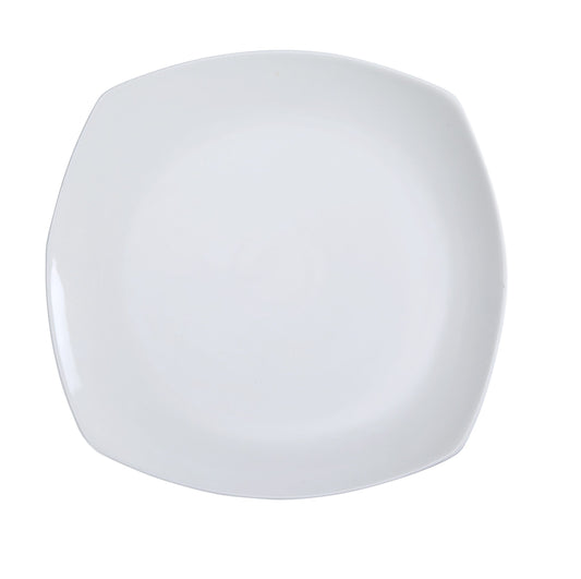 Yanco Square Flat Plate FU-312 offers a sleek and modern presentation for any dining setting. Made from durable bone white porcelain, this plate is ideal for serving appetizers, main courses, or desserts. Its flat surface provides ample space for creative plating, making it a great choice for restaurants, banquet halls, and catered events. Designed for both style and functionality, this plate is dishwasher, oven, and microwave safe.