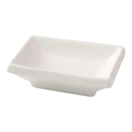 Yanco Fuji Sauce Dish FU-4046 is a sleek and durable addition to any table. Made from high-quality porcelain with a stylish bone white glaze, it resists damage and temperature changes.&nbsp;Perfect for serving sauces, condiments, and small appetizers, this compact dish is ideal for restaurants, catered events, and hotels. It is dishwasher, oven, and microwave safe, as well as NSF listed for both personal and commercial use.