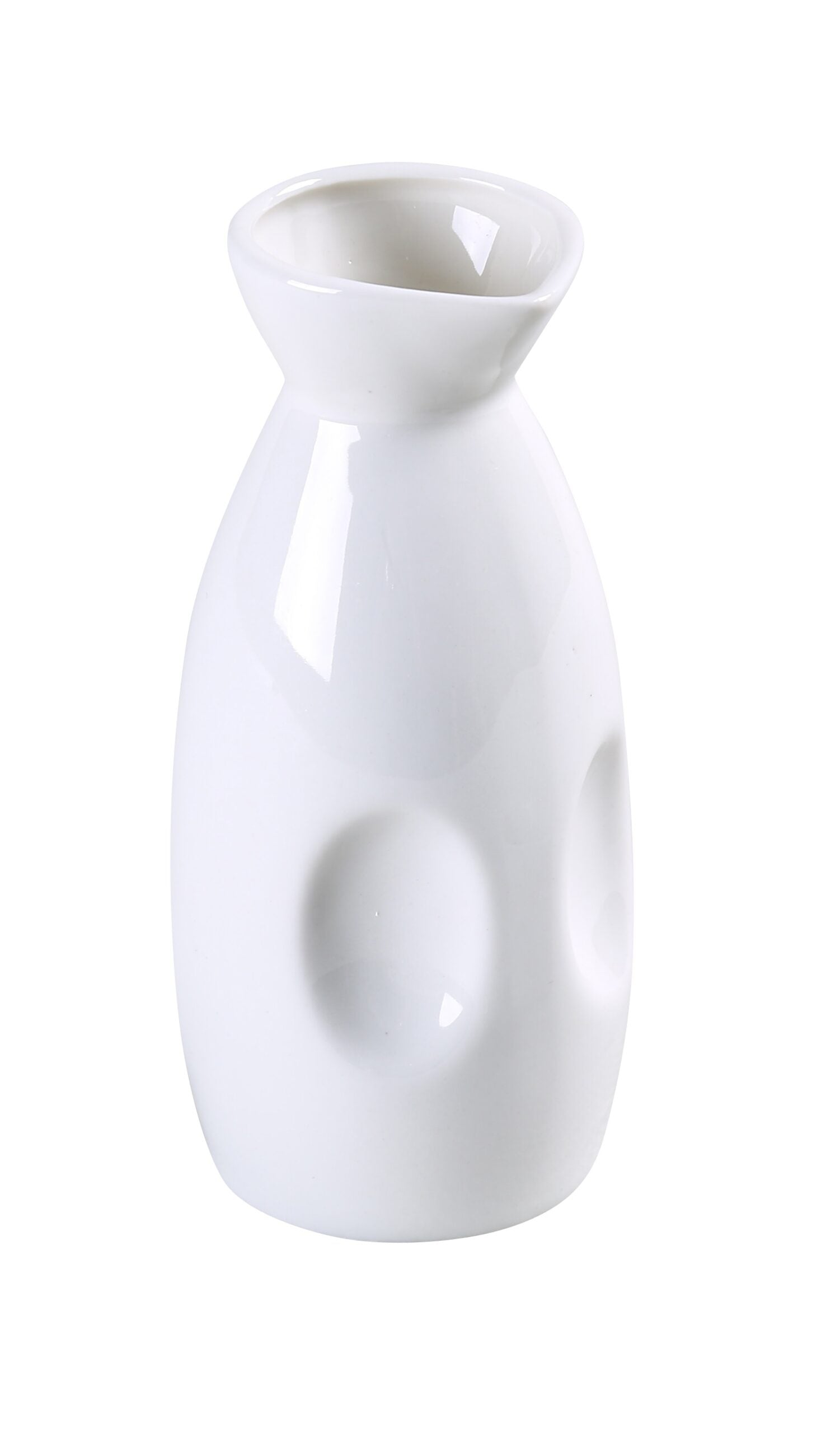 Yanco Wine Pot FU-907 combines style and practicality in one elegant piece. Crafted from high-quality bone white porcelain, this port is the perfect vessel for serving wine, sake, or other specialty drinks. With a 7.5 oz capacity, it stands 1 3/4" in diameter and 5 3/4" in height, making it a great choice for both formal and casual occasions. The smooth, sleek design enhances its sophisticated look, while its durability ensures it will withstand frequent use. 