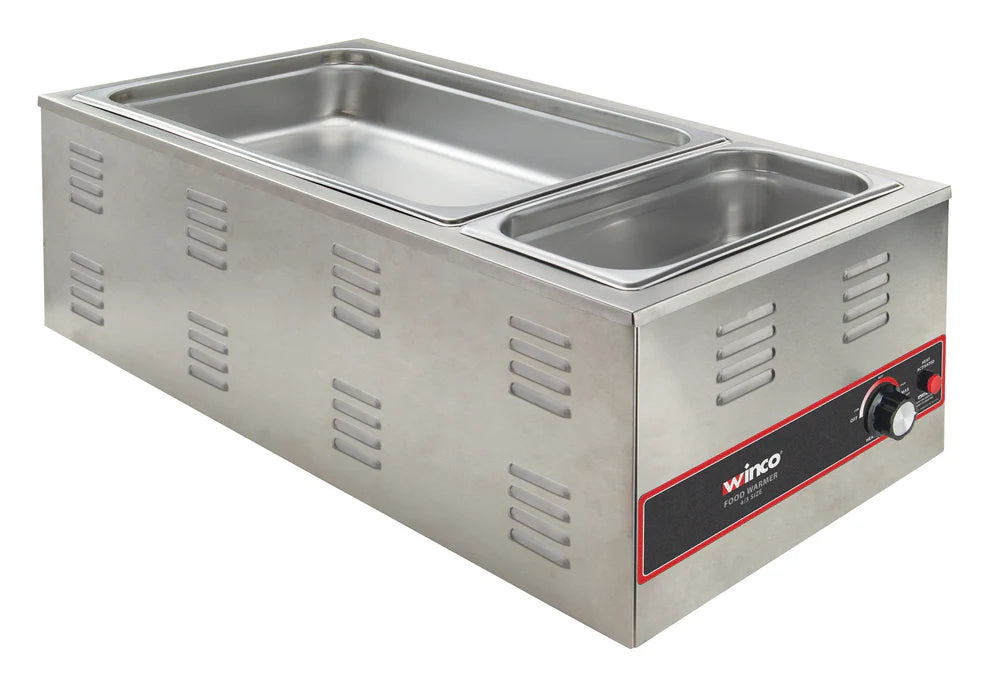 Winco FW-L600, 4/3 Size 1500W, 120V, 27"x12" Electric Food Warmer