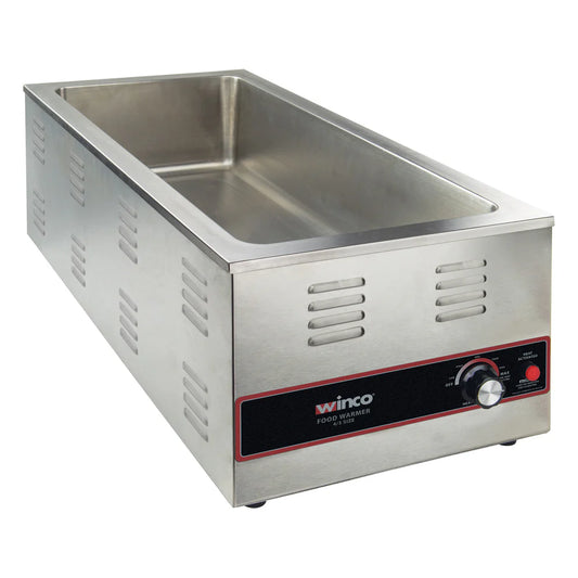 Winco FW-L600, 4/3 Size 1500W, 120V, 27"x12" Electric Food Warmer
