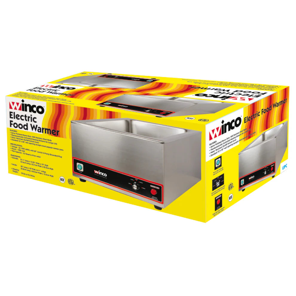 Winco FW-S500,  20" x 12" Opening, 1200W, 120V Electric Food Warmer