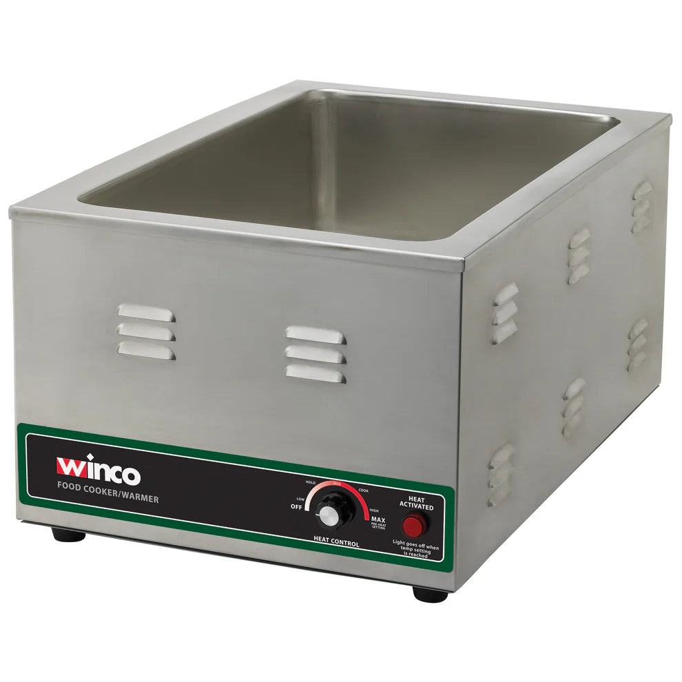 Winco FW-S600, 20"x12" 1500W 120V Electric Food Warmer & Cooker
