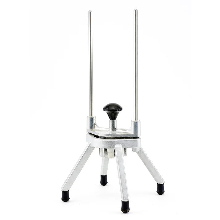 (6 Section, 8 Section) Fruit Wedge Quick Slicer 1/Pack is perfect for efficiently slicing lemons and other core-less fruit, such as citrus, tomatoes and even potatoes. This model is constructed from aluminum and features durable stainless steel blades. The slicer is easy to setup and comes with non-skid feet that provide a secure grip on any countertop.