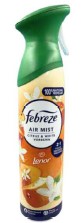 Febreze Air Freshener Spray in Citrus White scent, 185 ml bottle for eliminating odors and freshening rooms.