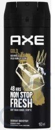 AXE Body Spray Gold Temptation 150 ml can with gold and black design