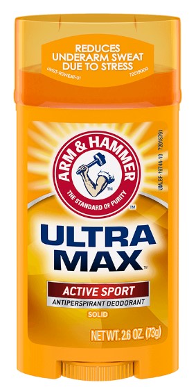Arm & Hammer Ultra Max Solid Deodorant, Active Sport Scent, 2.6 o