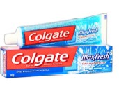 Colgate MaxFresh Peppermint Ice toothpaste with cooling crystals in a 180g (6.4oz) tube.
