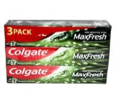 Colgate MaxFresh Charcoal toothpaste with cooling crystals in a 180g (6.4oz) tube.