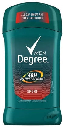 Degree Men Sport antiperspirant deodorant stick, 2.7 oz, providing long-lasting sweat and odor protection with a fresh sporty scent.
