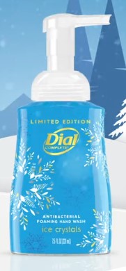 Dial Ice Crystal Limited Edition Winter Foaming Hand Soap 7.5 fl oz – gentle foaming soap with moisturizing formula and winter-inspired scent