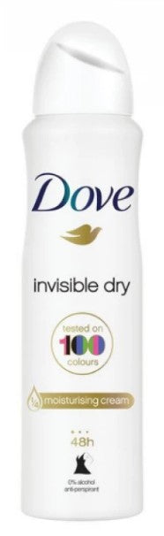 Dove Spray Antiperspirant Invisible Dry 150 ml aerosol deodorant can