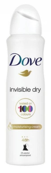 Dove Spray Antiperspirant Invisible Dry 150 ml aerosol deodorant can
