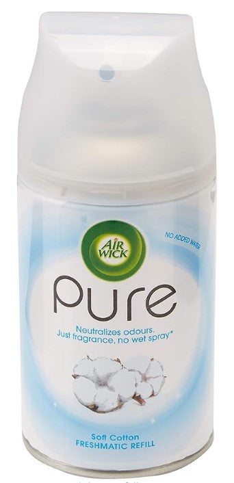 Air Wick Freshmatic 250ml Soft Cotton refill for automatic home fragrance.
