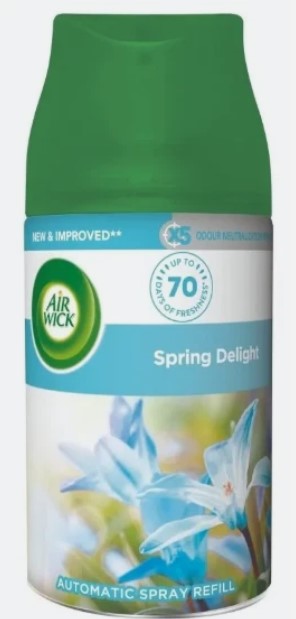 Air Wick Ultra Machine Refill in Spring Delight scent, 250ml can.