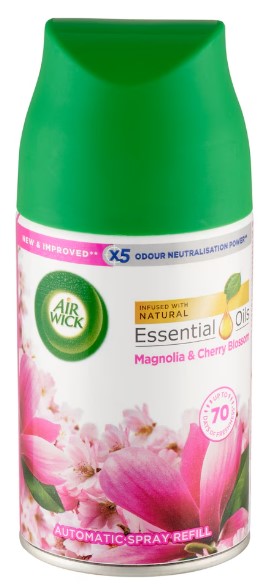 Air Wick Ultra Machine Refill in Magnolia & Cherry Blossom scent, 250ml can.