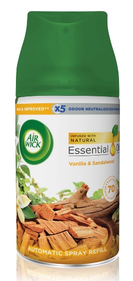 Air Wick Ultra Machine Refill in Vanilla & Sandalwood scent, 250ml can