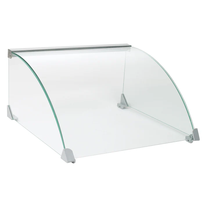 (Fits EHDG-11R, Fits EHDG-5R, Fits EHDG-7R) Sneeze Guard Hot Dog Roller 1/Pack this Sneeze Guard is constructed of polycarbonate and has a metal frame. The product features a clear color.