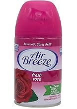 Air Breeze Auto Spray Refill in Fresh Rose scent, 6.2 oz can.