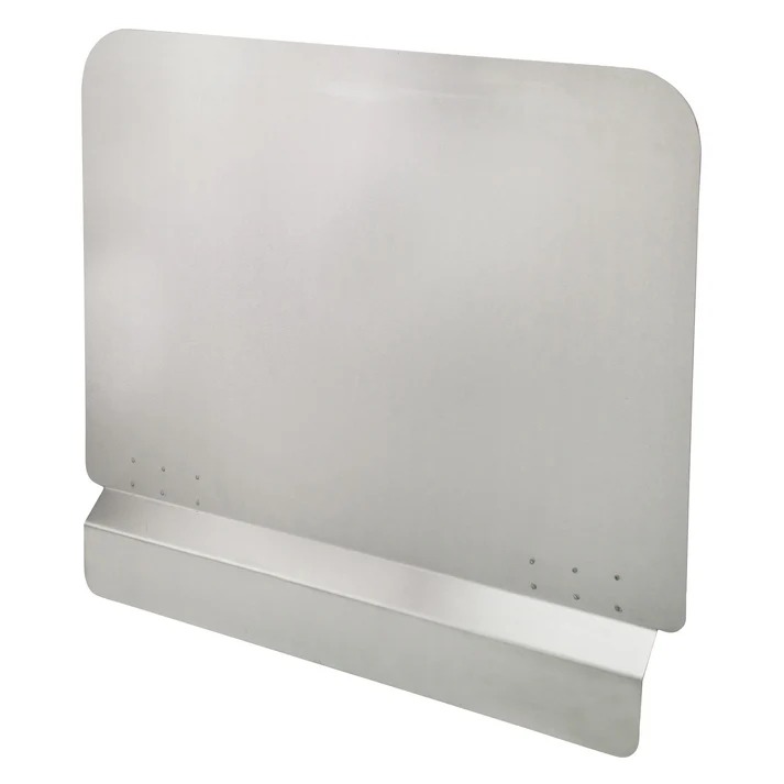 Fryer Splash Guard 6/Pack creates the needed separation by sliding it onto the fryer side (left or right) with its two clips located on both ends. Easily detaches for cleaning. This fryer splash guard is durable and made for commercial applications.