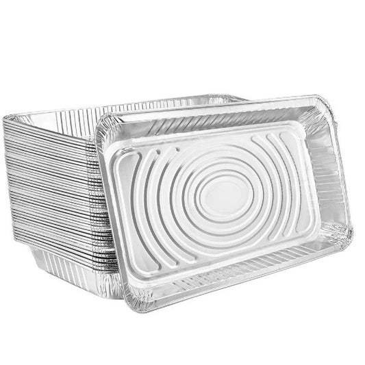 Full-size aluminum deep pan for baking, catering, and food storage. Heavy-duty, disposable foil pan with leak-proof, oven-safe design. Perfect for roasting, meal prep, and large portions.