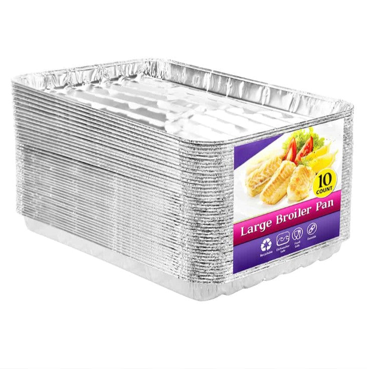Full-size deep aluminum pan for baking, roasting & catering. Oven-safe, durable, disposable & recyclable. Ideal for large meals, buffets, takeout & food prep. Perfect for home & commercial kitchens.