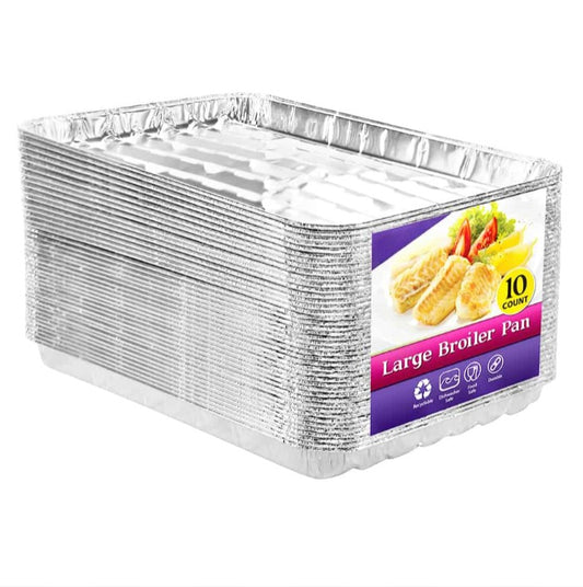 Full-size deep aluminum pan for baking, roasting & catering. Oven-safe, durable, disposable & recyclable. Ideal for large meals, buffets, takeout & food prep. Perfect for home & commercial kitchens.