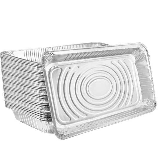 Full-size aluminum pan available in medium and deep sizes. Ideal for baking, roasting, catering, and food storage. Durable, disposable, and perfect for parties, buffets, and events.