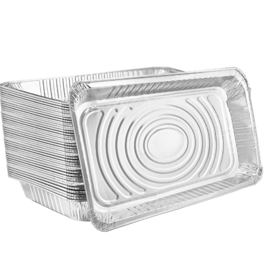 Full-size deep aluminum pans, 10-count pack for baking, roasting, and catering. Durable, disposable, and perfect for food storage, restaurants, and large gatherings.