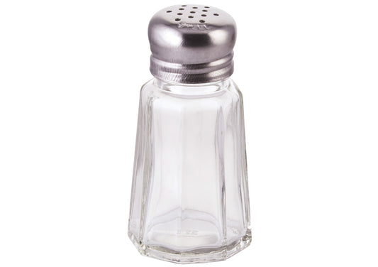 Winco G-105, G-106 and G-117 1oz, 2oz and 3oz Mushroom Tops Paneled Shakers