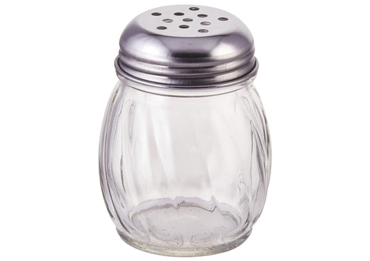 Winco G-107 and G-108 6oz Perforated and Slotted Tops Cheese Shakers