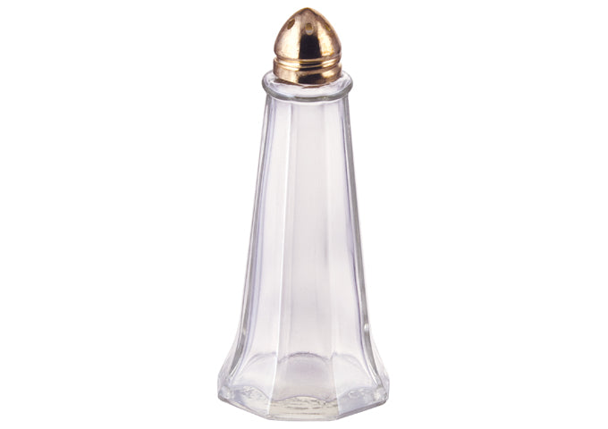 Winco G-110 and G-111 1oz Stainless Steel and Brass Top Tower Shaker
