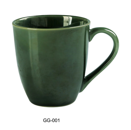Yanco GG-001 3 5/8″ x 4″ MUG 12 OZ Ceramic Green Gem Coffee Cup