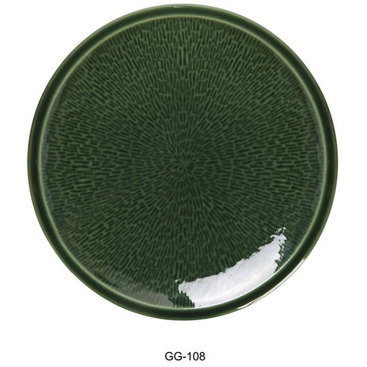 Yanco GG-108 Green Gem Plate, 8", Round, Green